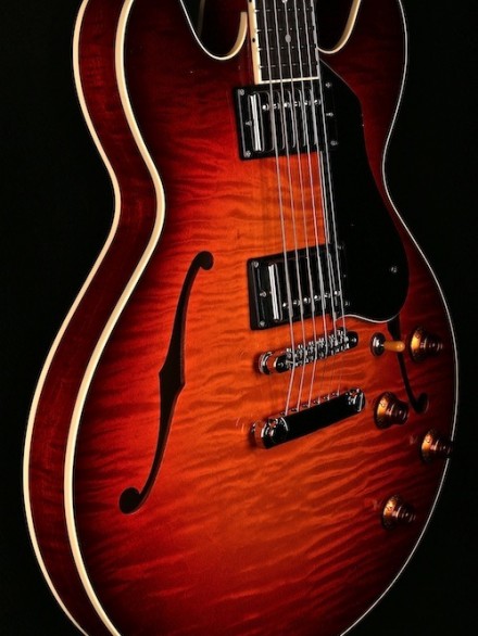 15" Semi-Hollowbody with Dark Cherry Sunburst