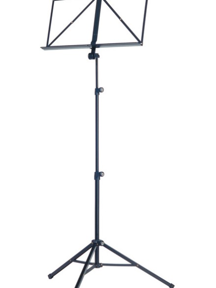 K&M: DELUXE FOLDING METAL MUSI C STAND, BLK