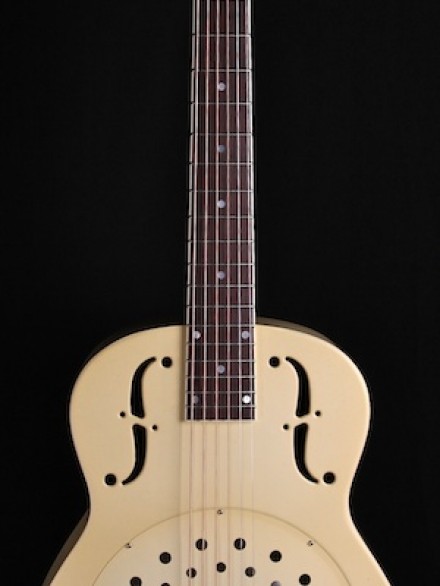 COLLEGIAN 14-FRET SINGLE CONE, STEEL BODY AGED, AGED IVORY